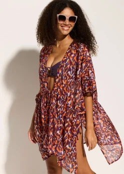 bonprix Kimono de plage avec détail à nouer|Femme Vêtements De Plage|Chemisiers