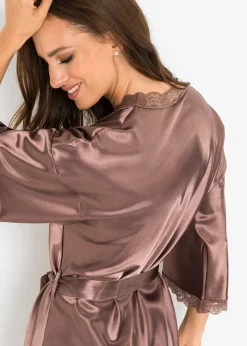 bonprix Kimono en satin|Femme Peignoirs|Dessous