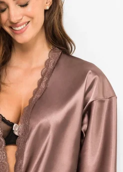 bonprix Kimono en satin|Femme Peignoirs|Dessous