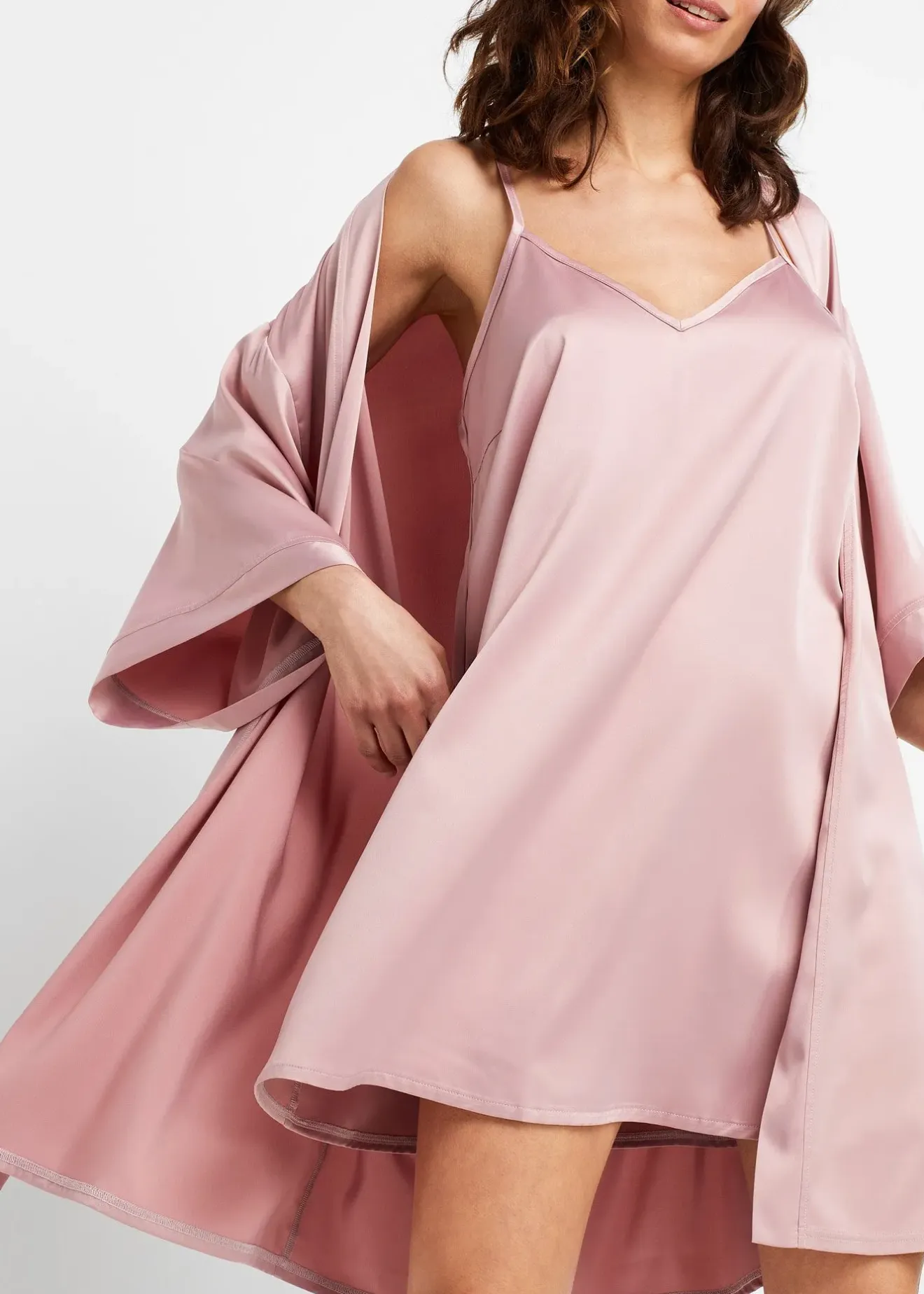 Femme bonprix Guêpières & Déshabillés|Peignoirs|Kimono et nuisette (Ens. 2 pces.)