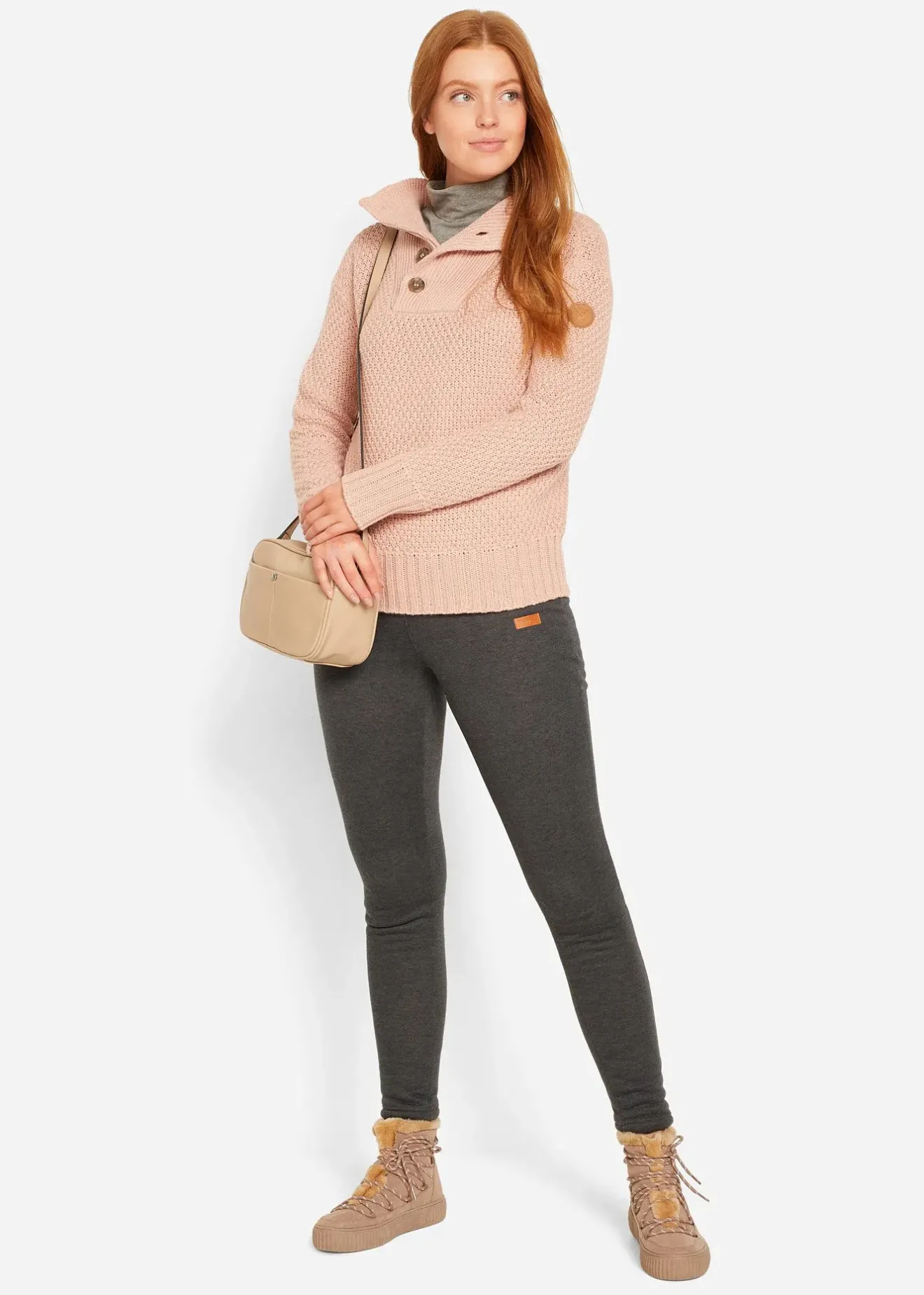 Femme bonprix Pantalons|Legging chaud avec doublure peluche