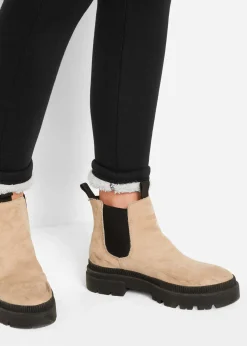 bonprix Legging chaud avec doublure peluche|Femme Pantalons