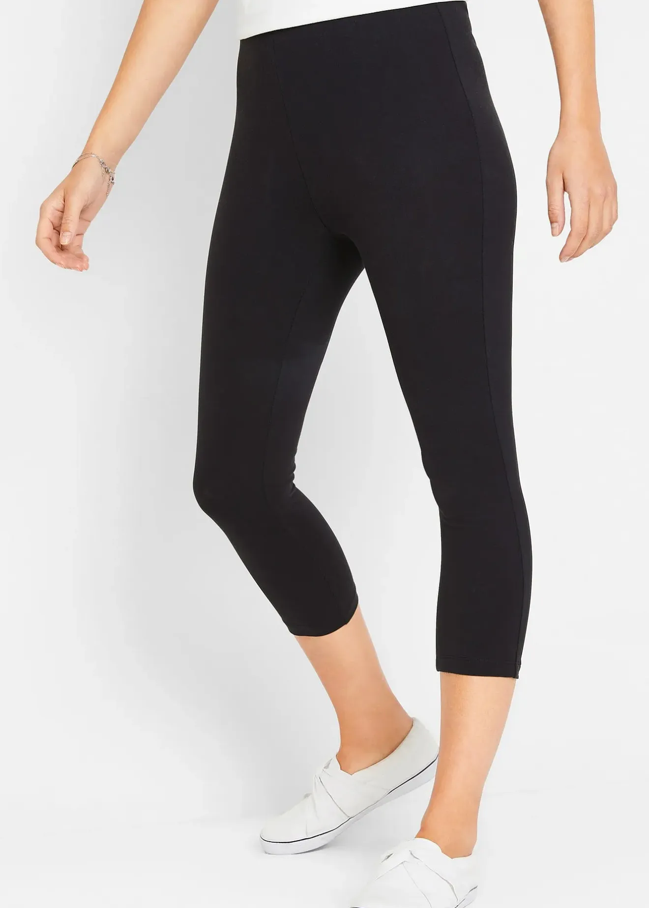 bonprix Legging corsaire à taille extensible|Femme Basiques|Pantalons