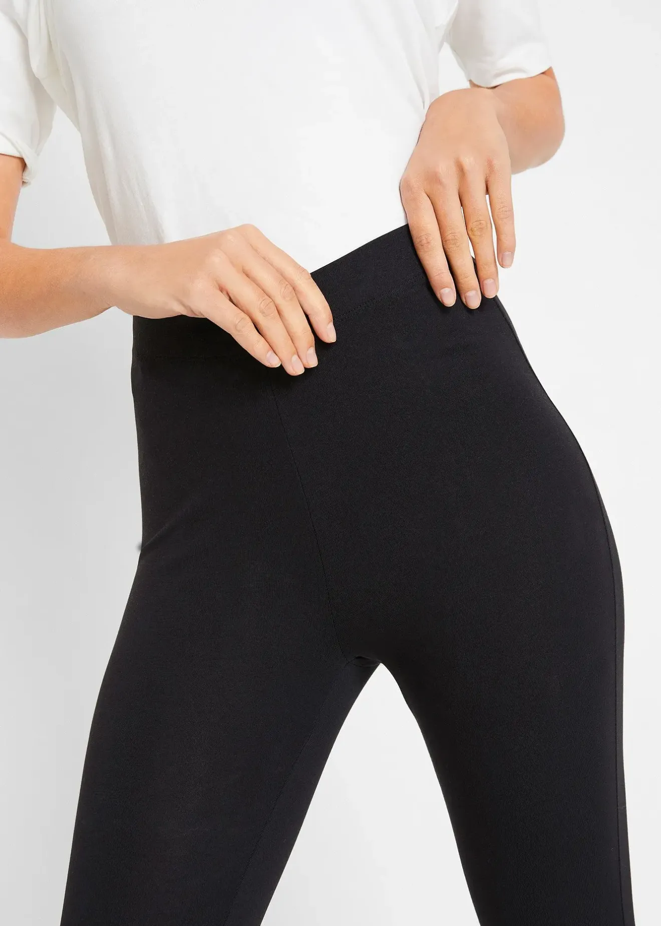 bonprix Legging corsaire à taille extensible|Femme Basiques|Pantalons