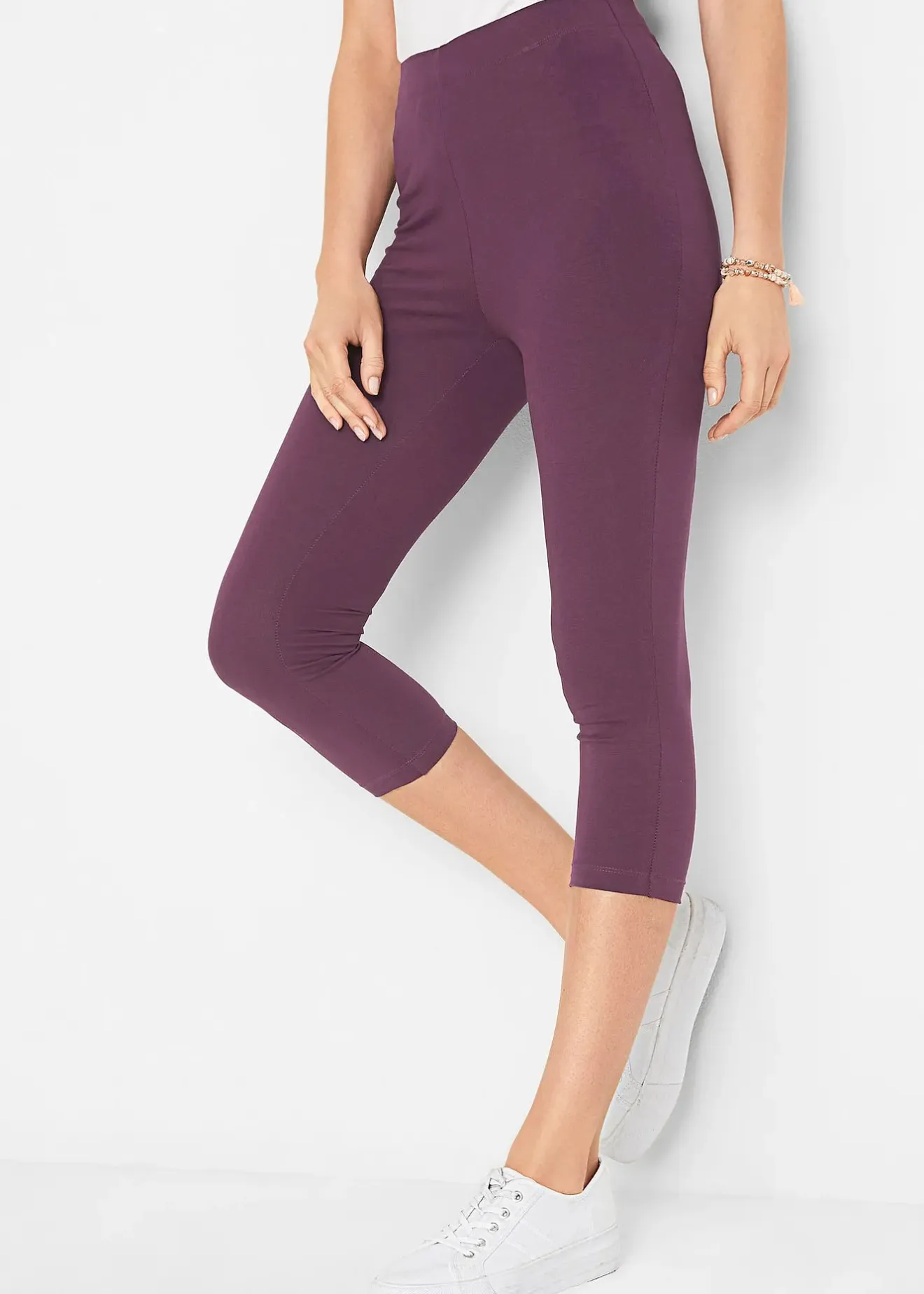 bonprix Legging corsaire à taille extensible|Femme Basiques|Pantalons