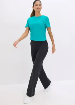 Femme bonprix Vêtements De Sport|Pantalons|Legging de sport en matière toucher coton, coupe droite