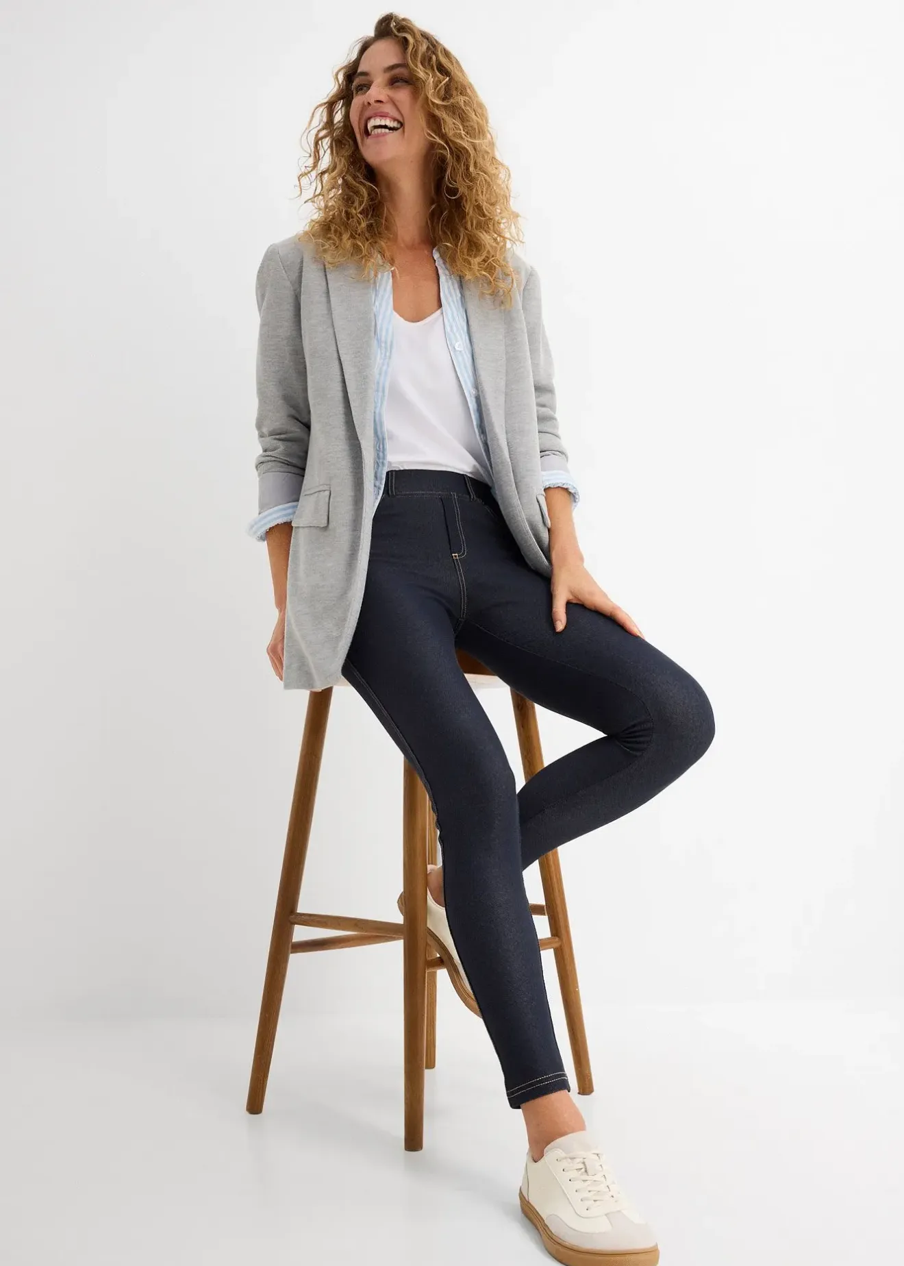 Femme bonprix Pantalons|Legging effet jean