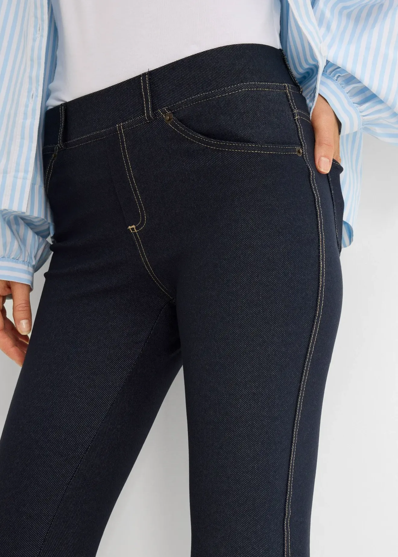 Femme bonprix Pantalons|Legging effet jean