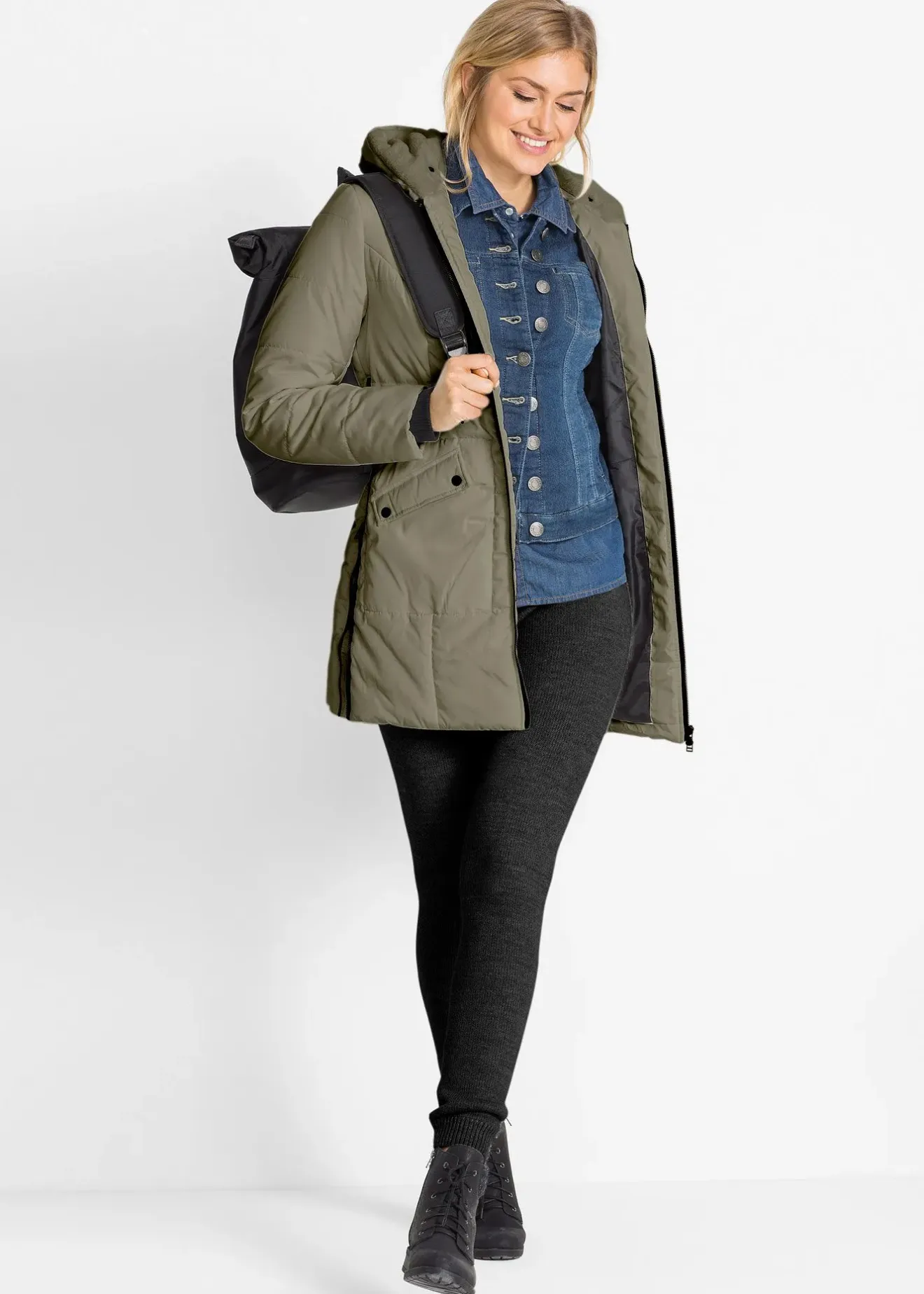 Femme bonprix Vêtements Thermiques|Pantalons|Legging thermique avec finitions côtelées