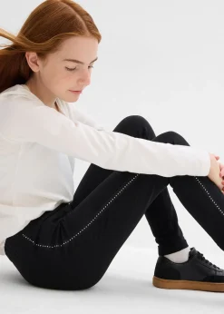 bonprix Legging thermique avec galon à rivets|Enfant Vêtements Enfant|Filles 9-16 Ans·Pantalons & Leggings