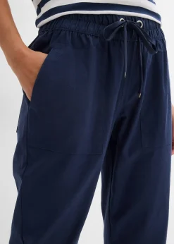 Femme bonprix Pantalons|Léger pantalon jogger en lin mélangé