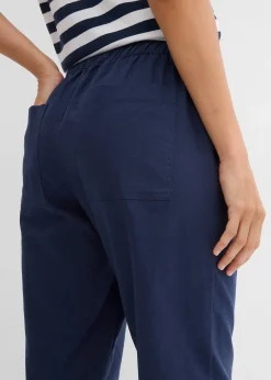 Femme bonprix Pantalons|Léger pantalon jogger en lin mélangé