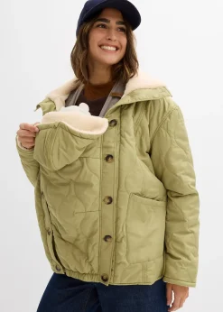 bonprix Légère veste de grossesse et de portage 3-en-1 avec doublure sherpa|Femme Femme Enceinte