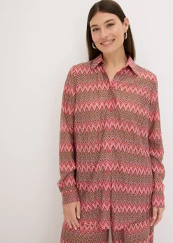 Femme bonprix Deux Pièces & Ensembles|Chemisiers|Long chemisier aspect crochet