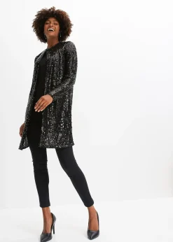 bonprix Long gilet à sequins|Femme Mode Festive|Vestes & Manteaux