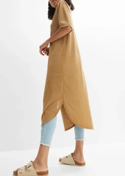 Femme bonprix Maille|Pulls & Gilets|Long gilet en maille aspect lin