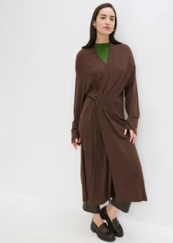 Femme bonprix Maille|Pulls & Gilets|Long gilet en maille douce, viscose majoritaire