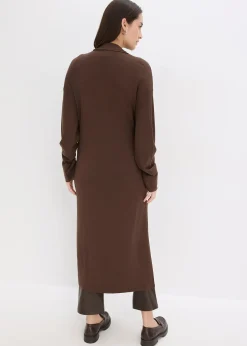 Femme bonprix Maille|Pulls & Gilets|Long gilet en maille douce, viscose majoritaire