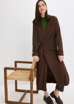 Femme bonprix Maille|Pulls & Gilets|Long gilet en maille douce, viscose majoritaire