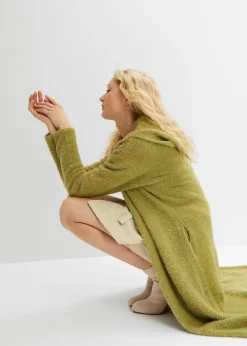 bonprix Long gilet en maille duveteuse|Femme Maille|Pulls & Gilets