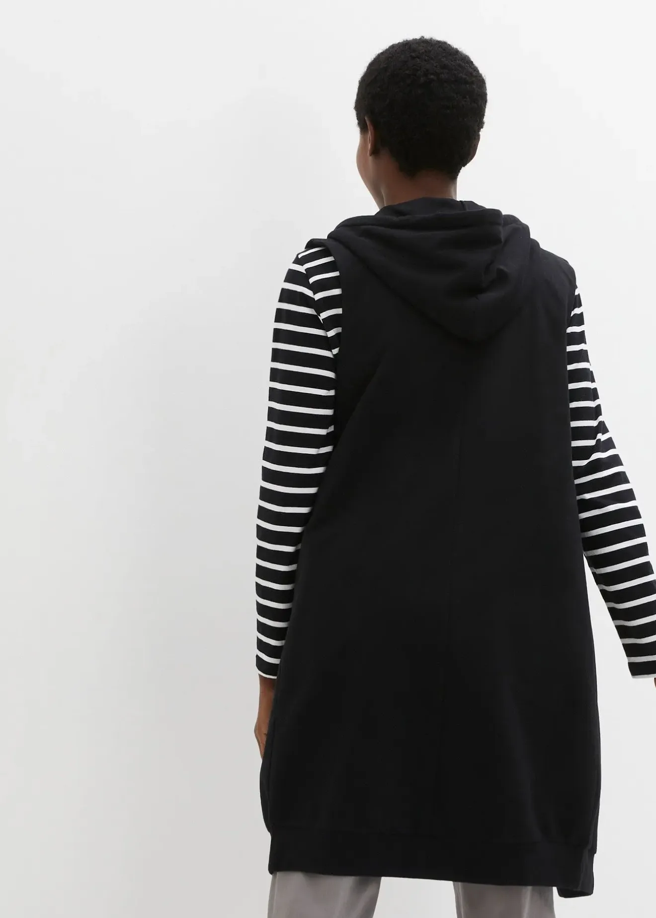 bonprix Long gilet sweat sans manches|Femme Sweats|Vestes & Manteaux