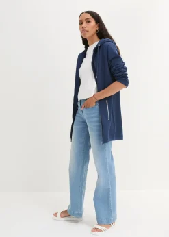 bonprix Long sweat zippé avec poches zippées|Femme Sweats