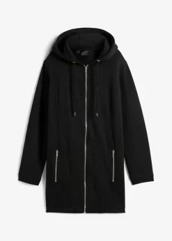 Femme bonprix Sweats|Long sweat zippé avec poches zippées