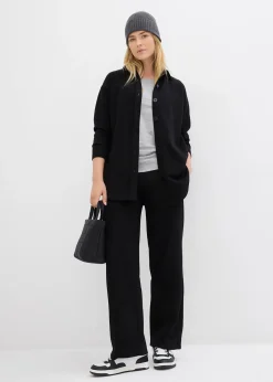 bonprix Longue veste molletonnée à poches|Femme Sweats