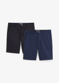 Homme bonprix Shorts|Pantalons|Lot de 2 bermudas chino extensibles, regular