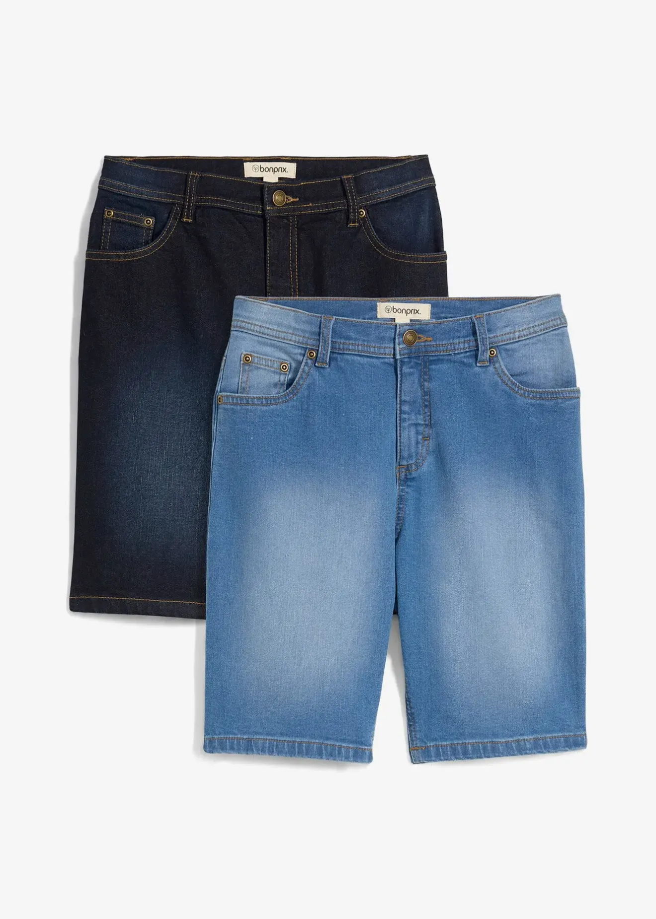 bonprix Lot de 2 bermudas en jean stretch, Regular Fit|Enfant Garçons 9-16 Ans·Lots De 2 Articles Et Plus|Garçons 9-16 Ans·Shorts