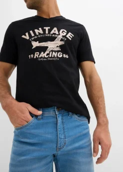 Homme bonprix Shorts|Jeans|Lot de 2 bermudas en molleton effet jean, slim