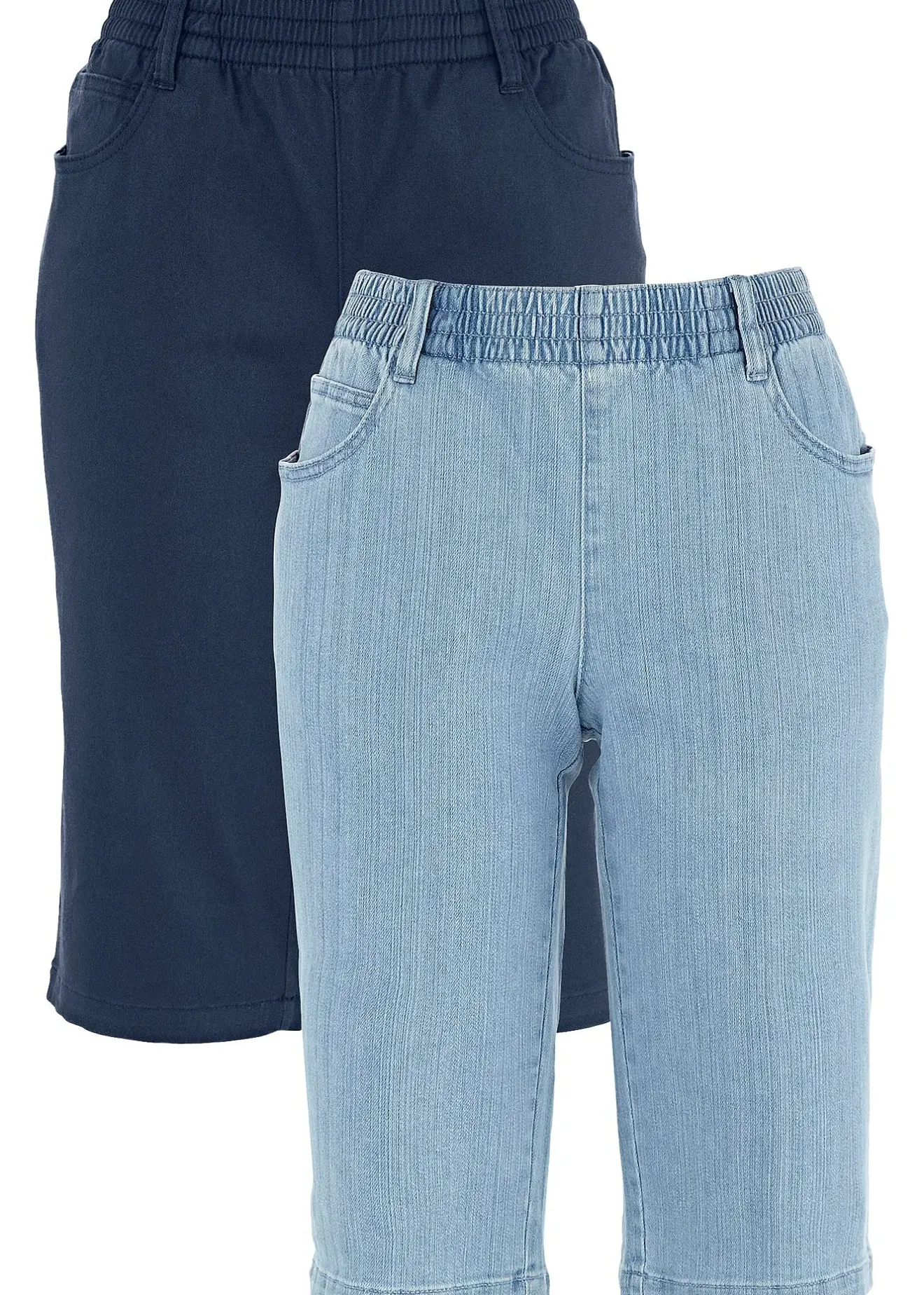 bonprix Lot de 2 bermudas extensibles|Femme Shorts