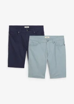 bonprix Lot de 2 bermudas extensibles, Regular|Homme Shorts|Pantalons