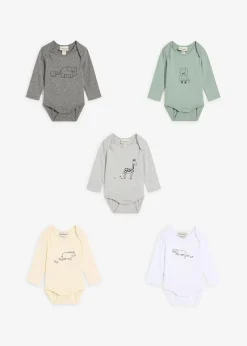 Enfant bonprix Vêtements Enfant|Lot De 2 Articles Et Plus|Lot de 5 bodies bébé manches longues