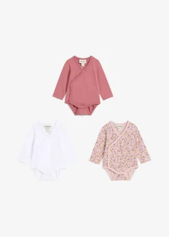 bonprix Lot de 3 bodys bébé style portefeuille|Enfant Vêtements Enfant|Lot De 2 Articles Et Plus