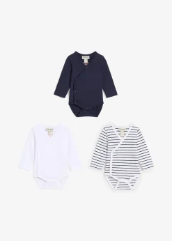 Enfant bonprix Vêtements Enfant|Lot De 2 Articles Et Plus|Lot de 3 bodys bébé style portefeuille, manches longues