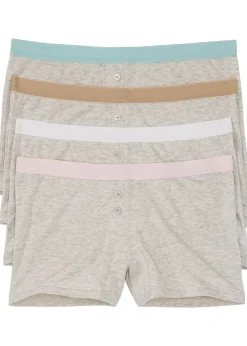 bonprix Lot de 4 boxers femme|Femme Lingerie Coton|Bas