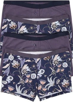 bonprix Lot de 4 boxers femme avec coton|Femme Lingerie Coton|Bas