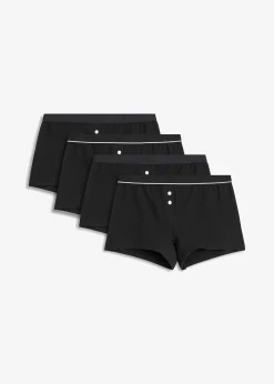 bonprix Lot de 4 boxers femme coton|Femme Lingerie Coton|Bas