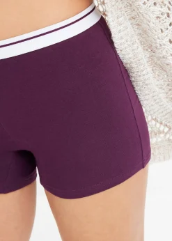 bonprix Lot de 4 boxers mi-longs coton|Femme Lingerie Coton|Bas