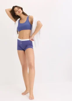 bonprix Lot de 3 brassières coton extensible|Femme Sous-Vêtements Sport|Lingerie Coton