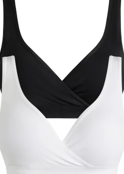 bonprix Lot de 2 brassières d'allaitement sans couture en matière durable|Femme Sans Couture|Maternité
