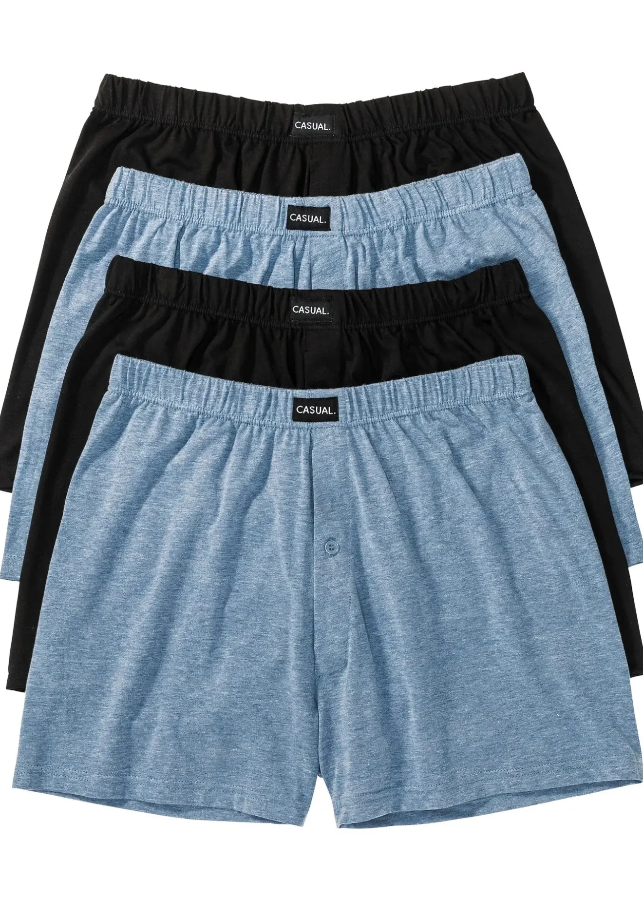 Homme bonprix Caleçons|Sous-Vêtements|Lot de 4 caleçons en jersey coton doux