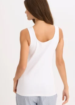 bonprix Lot de 2 caracos avec dentelle|Femme Lingerie Coton