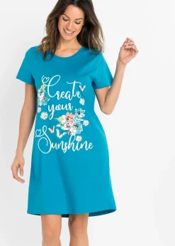 bonprix Lot de 2 chemises de nuit courtes 100% coton|Femme Lingerie Nuit