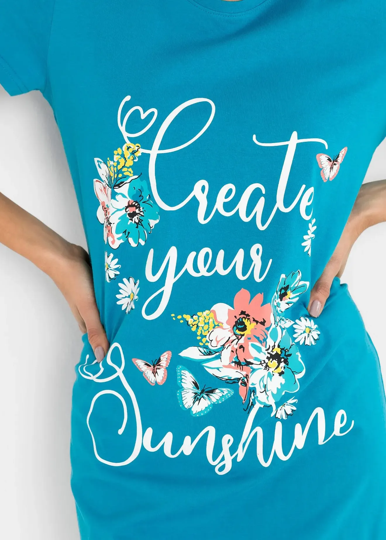 bonprix Lot de 2 chemises de nuit courtes 100% coton|Femme Lingerie Nuit