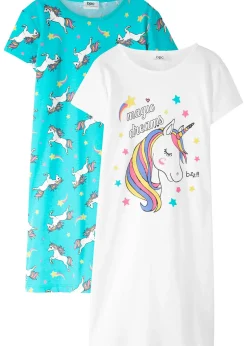 Enfant bonprix Vêtements Enfant|Lot De 2 Articles Et Plus|Lot de 2 chemises de nuit 100% coton