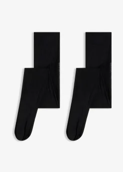 bonprix Lot de 2 collants transparents avec ceinture confort 30D|Femme Chaussettes & Collants