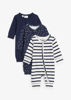 bonprix Lot de 3 combinaisons 100% coton|Enfant Vêtements Enfant|Lot De 2 Articles Et Plus