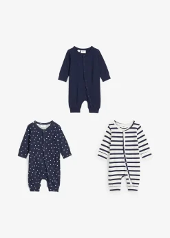 bonprix Lot de 3 combinaisons 100% coton|Enfant Vêtements Enfant|Lot De 2 Articles Et Plus
